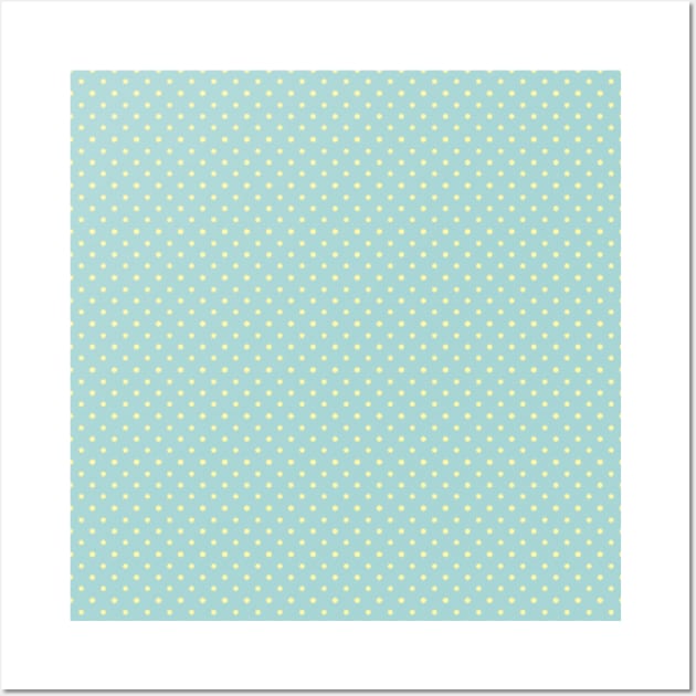 Retro Pattern Neck Gator Aqua and White Dot Wall Art by DANPUBLIC